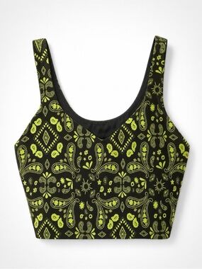aerie Olive Tank with Lime Graphic Print